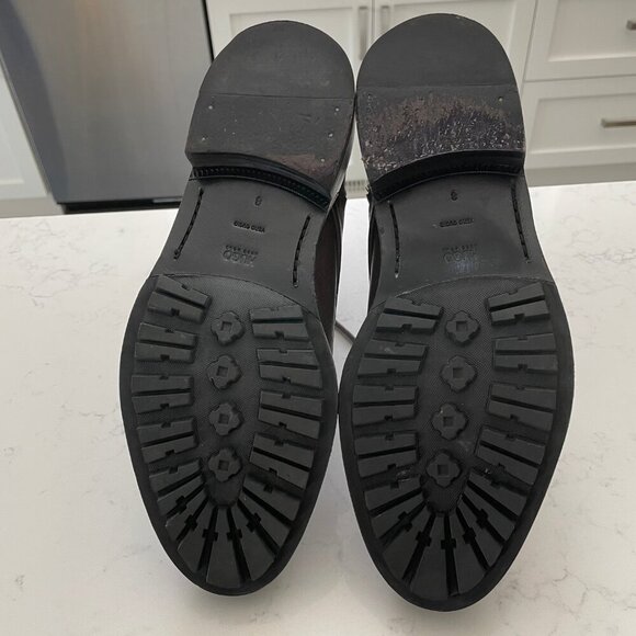 Hugo by Hugo Boss Designer Leather Lace Up Side Zip Boots Brown Blk Sz 8 - Picture 5 of 15